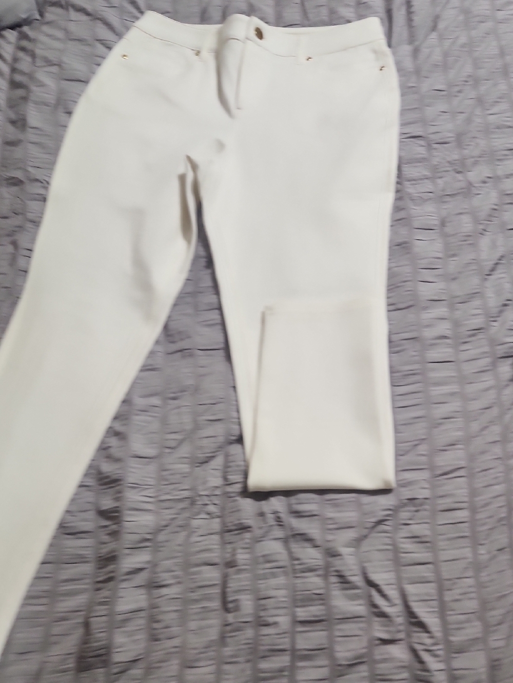 Cato Cream Mid-Rise Dress Pants